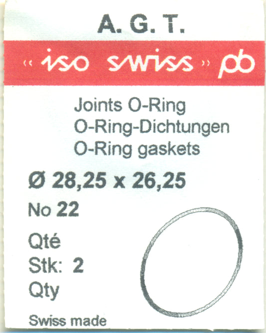 Standard 'O' Ring Watch Case Gaskets