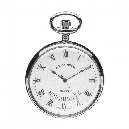 Chrome Plated Open Face B30C Pocket Watch