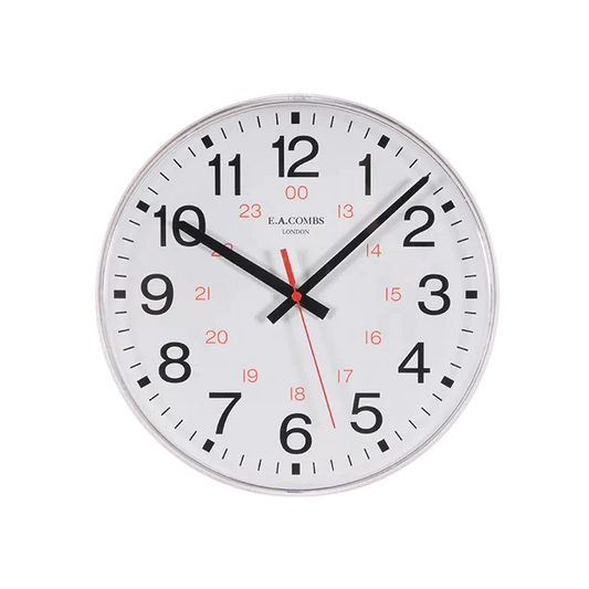 Medium Sized 24hr Dial Wall Clock 300mm (12") 6201