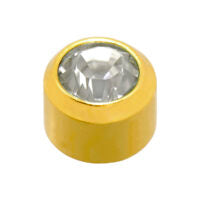 Caflon 24ct Gold Plated White Crystal (April)