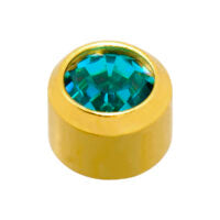 Caflon 24ct Gold Plated Blue Zircon (December)