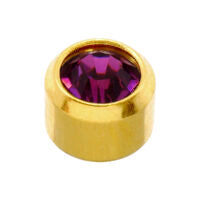 Caflon 24ct Gold Plated Amethyst (February)