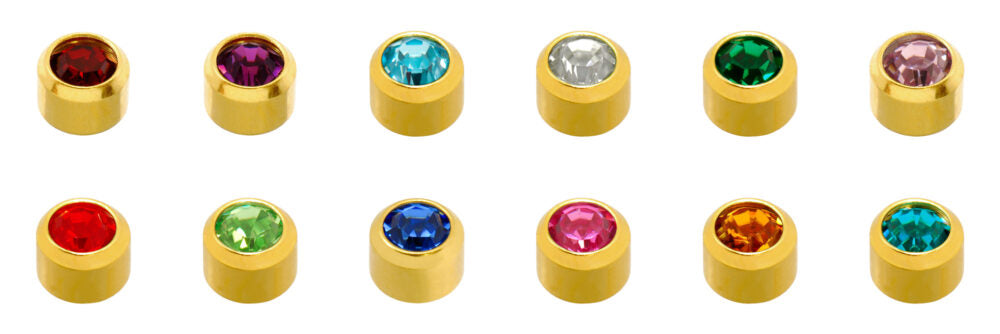Caflon Mini 24ct Gold Plated Assorted Birthstones