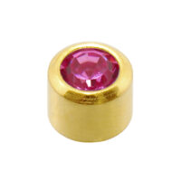 Caflon Mini 24ct Gold Plated Rose Zircon (October)