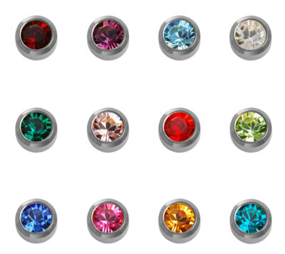 Caflon Stainless Steel Assorted Birthstones
