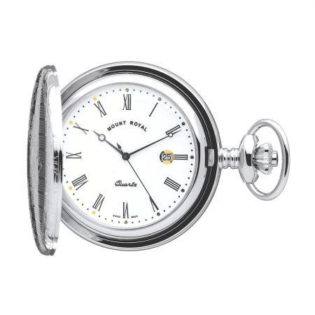 Chrome Plated Hunter B5 Pocket Watch