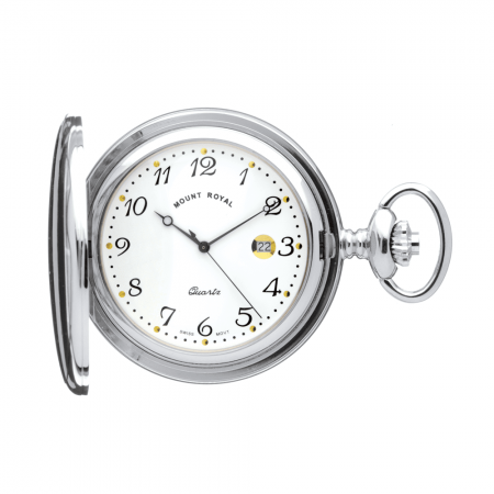 Chrome Plated Hunter B24 Pocket Watch