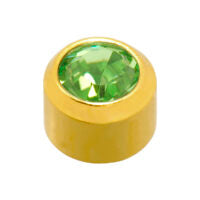 Caflon 24ct Gold Plated Peridot (August)