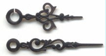 Matt Black Embossed Clock Hands 46mm  H264/10