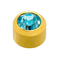 Caflon 24ct Gold Plated Aquamarine (March)