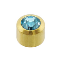 Caflon Mini 24ct Gold Plated Aquamarine (March)