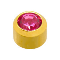 Caflon 24ct Gold Plated Rose Zircon (October)